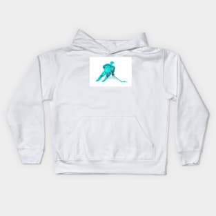 Ice Hockey Player Sports Girl Watercolor Kids Hoodie